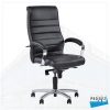 Bürodrehstuhl Leder schwarz