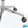 Besucherstuhl 6585 grau drehbar mit Armlehne Designrollen