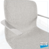 Besucherstuhl 6585 grau drehbar mit Armlehne Designrollen