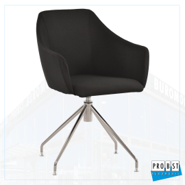 Besucherstuhl 6560 mit 4-Bein Design-Aluminiumgestell