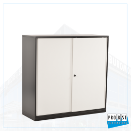 Schiebetürenschrank schwarz/ weiss