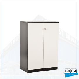 3OH Flügeltürenschrank schwarz/ weiss