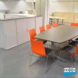 Konferenztisch inkl. Sideboard Eiche anthrazit