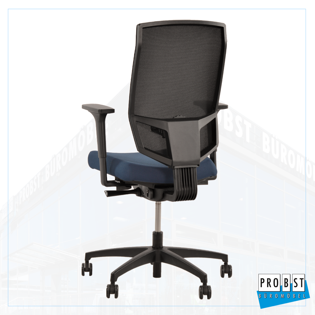 Stoffdrehstuhl Dauphin @Just schwarz blau