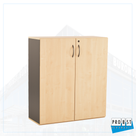 3OH Flügeltürenschrank anthrazit/ ahorn