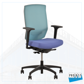 Stoffdrehstuhl Dauphin türkis blau