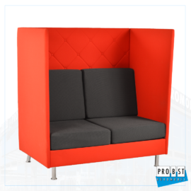 Akustiksofa Dauphin Atelier in rot grau