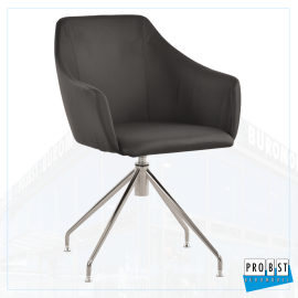 Besucherstuhl 6560L mit 4-Bein Design-Aluminiumgestell